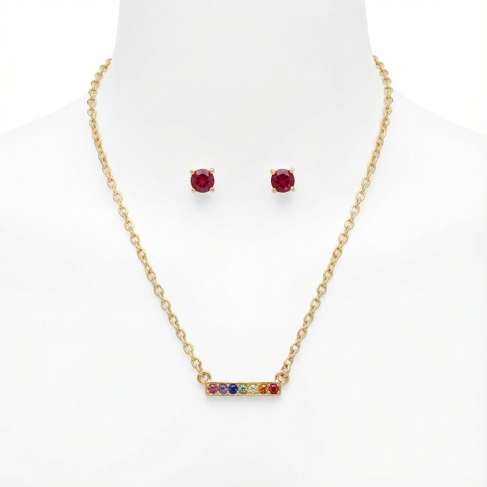 RACHEL Rachel Roy Gold and Red Necklace